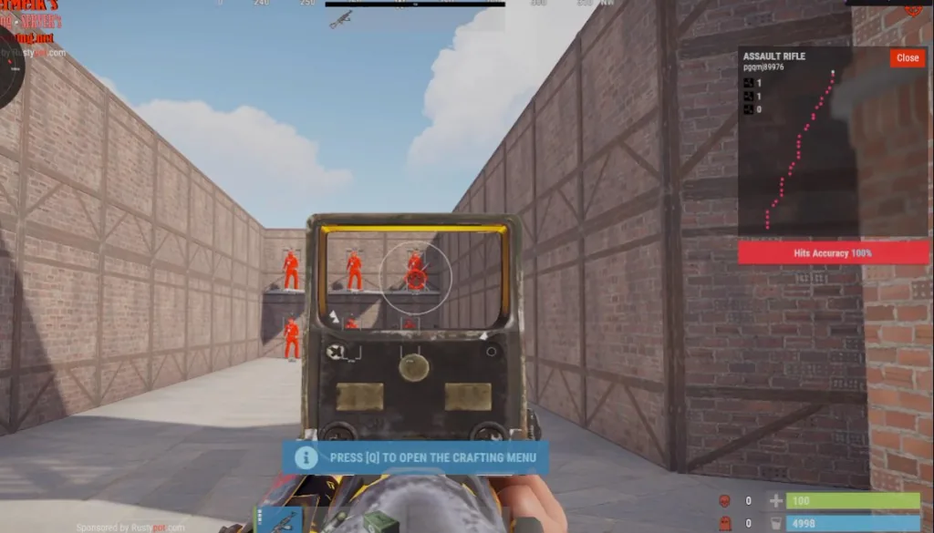 Rust recoil trainer assault rifle holographic sight practice